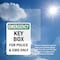Signmission Key Box For Police And EMS Only, 7 in W x Rectangle, Vinyl Decal OS-2PACK-EM-D-710-V-10458 - alternate 6